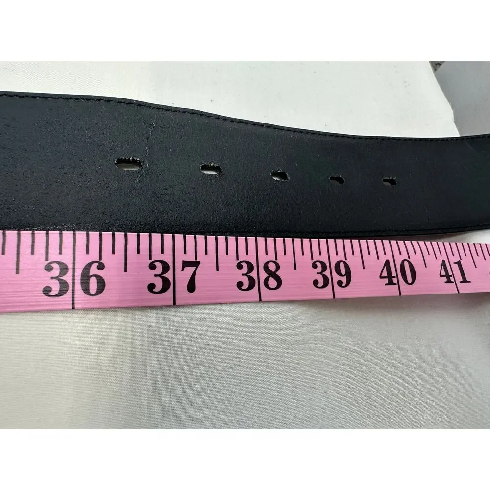 Lauren Ralph Lauren Black Leather Belt SZ XL Quiet Luxury Heritage Style